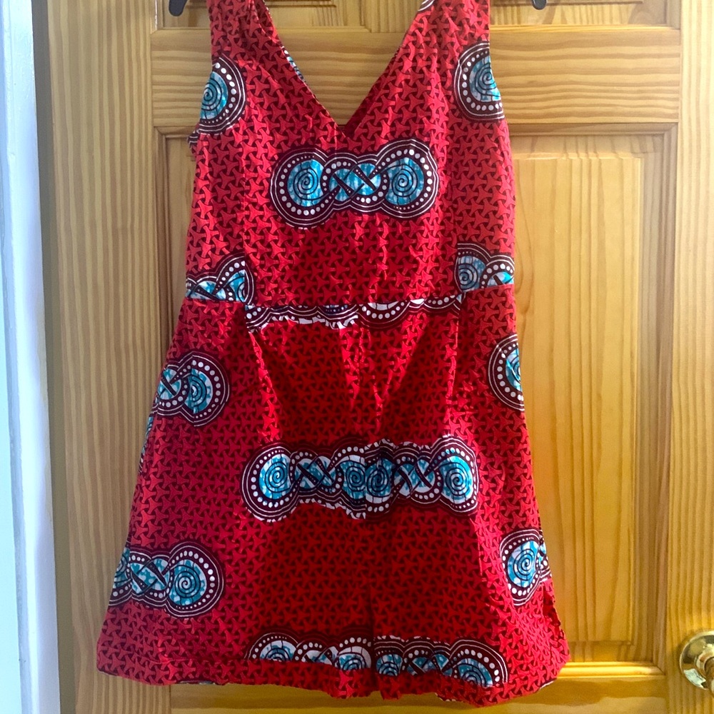 African-print romper
